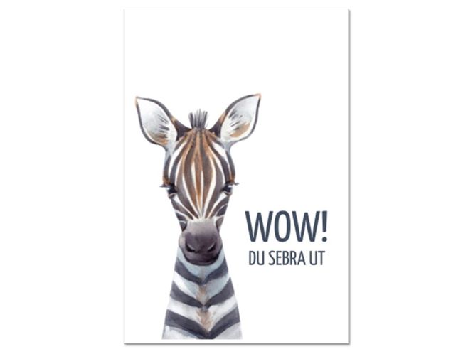Hovedbilde 50 stk | Wow, du sebra ut | 10x15 cm