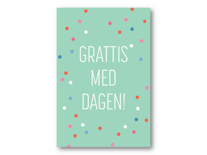 Hovedbilde 50 stk | Grattis med dagen | 10x15 cm
