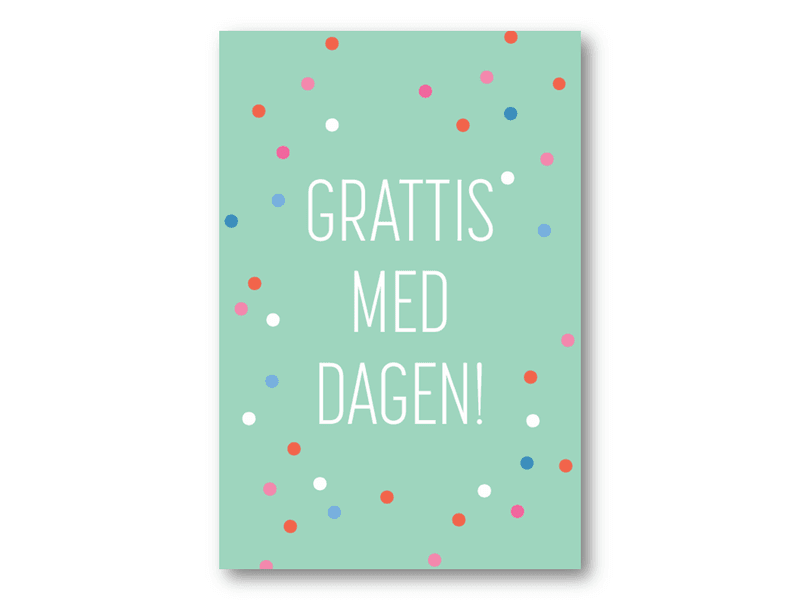50 stk | Grattis med dagen | 10x15 cm