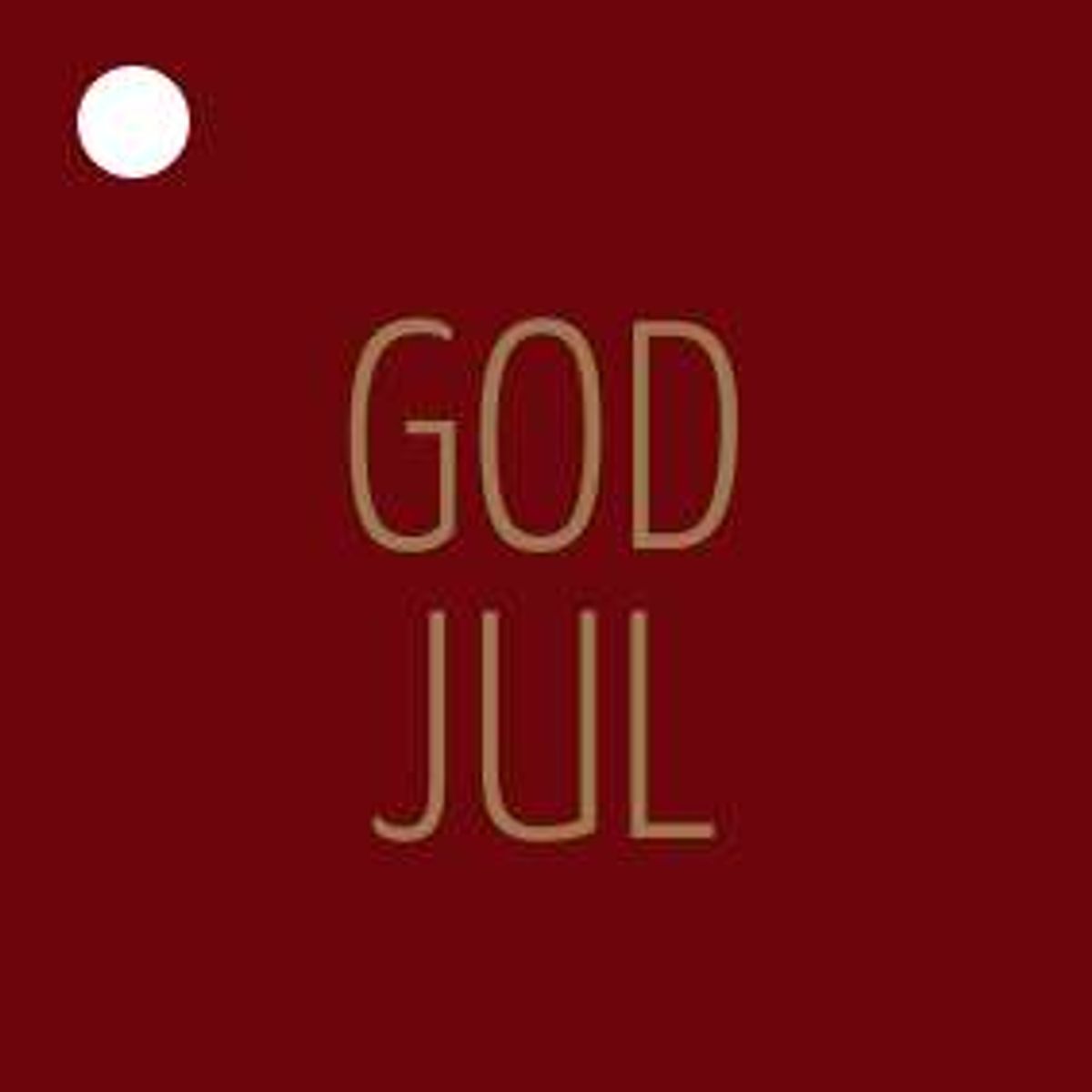 50 stk | God jul | 10x10 cm | Gullskrift | Hull