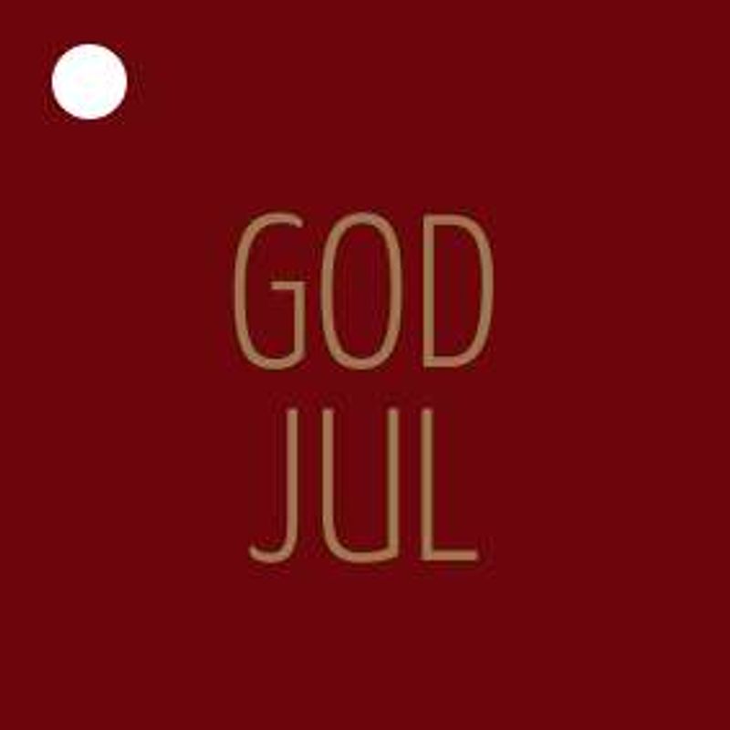 50 stk | God jul | 10x10 cm | Gullskrift | Hull