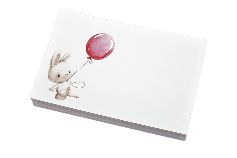 50 stk | Kanin med rosa ballong | 10x15 cm