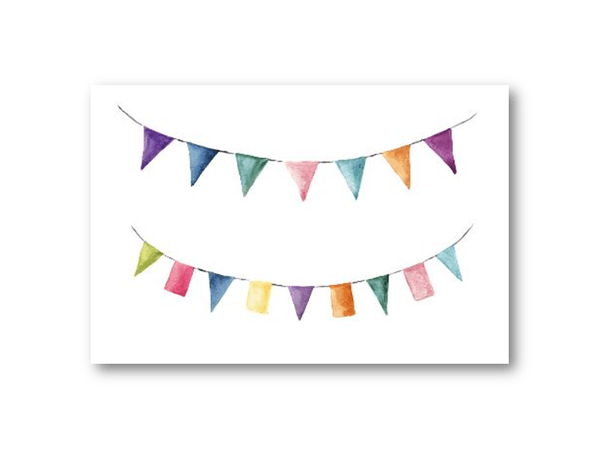 Hovedbilde 50 stk | Fargerike flagg | 10x15 cm