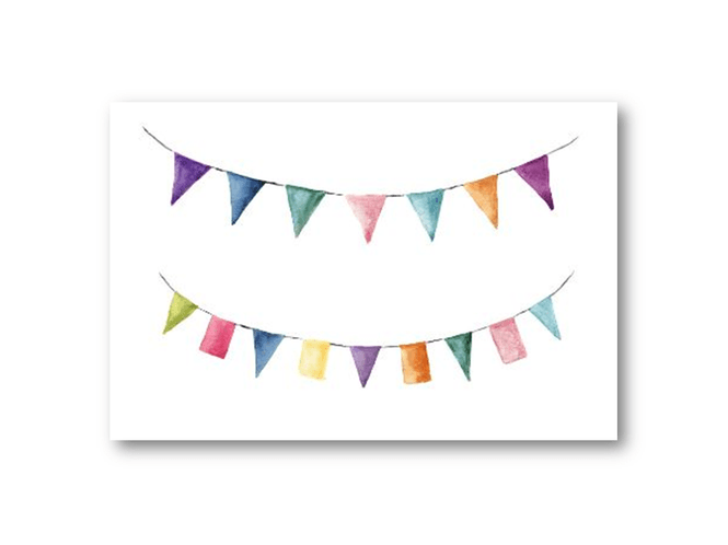 Hovedbilde 50 stk | Fargerike flagg | 10x15 cm