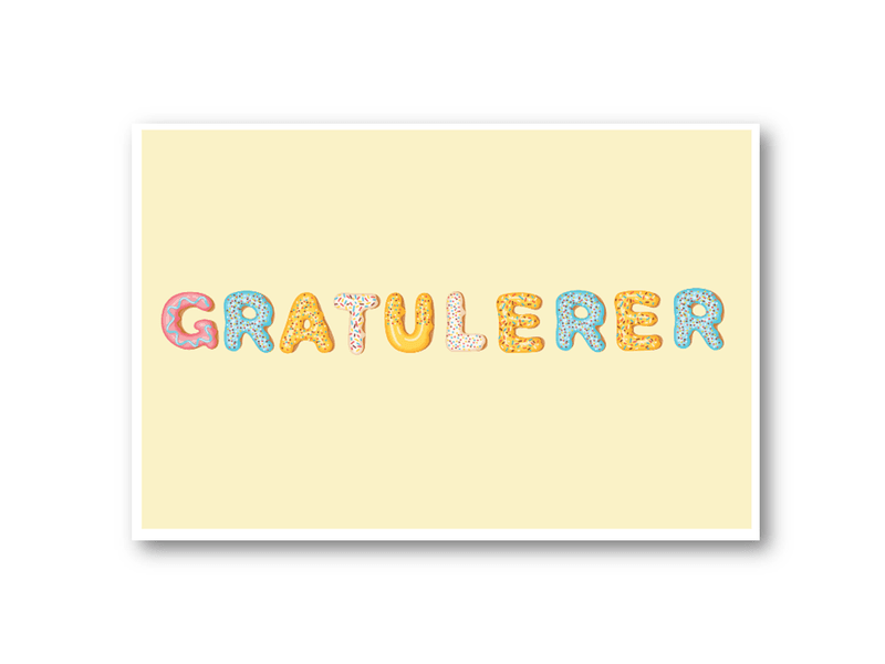 50 stk | Gratulerer | 10x15 cm