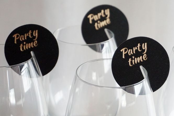 Hovedbilde 25 stk | Dekor til vinglass, Partytime, 8 stk
